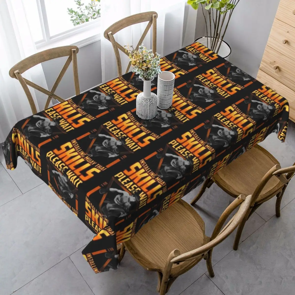 

Muay Thai Tablecloth Decoration Spring Table Cover Waterproof Custom Polyester Cheap Table Cloth