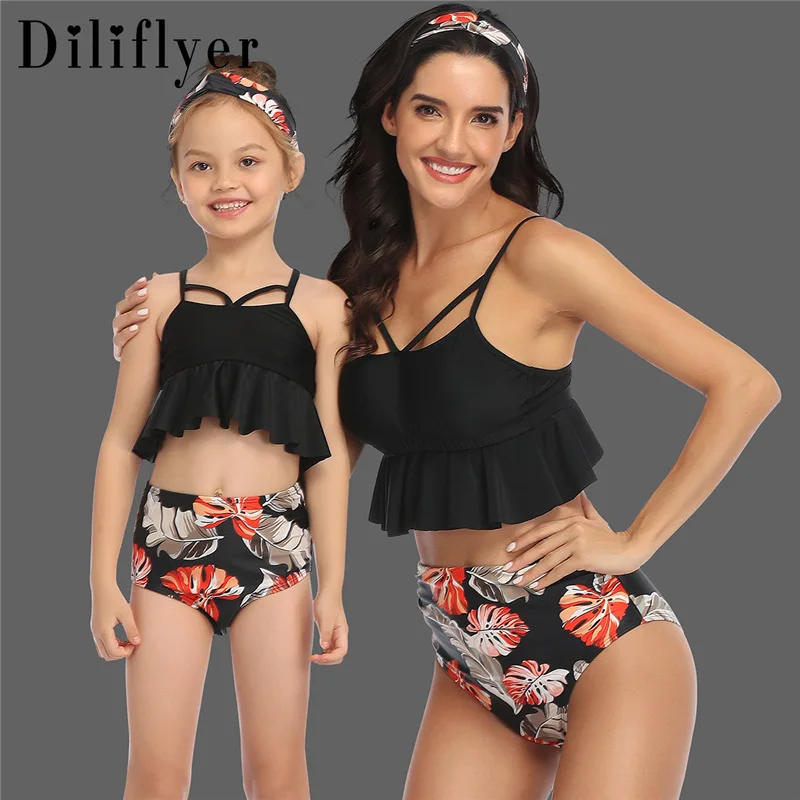 

2021 new parent child swimsuit European and American bikini women's swimsuit women's swimsuit