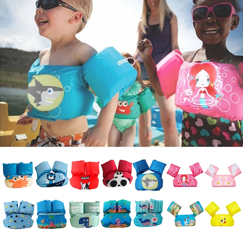 

Спасательный жилет для маленьких мальчиков и девочек, плавающий жилет с мультяшным рисунком для малышей, для серфинга, бассейна, спасательн...