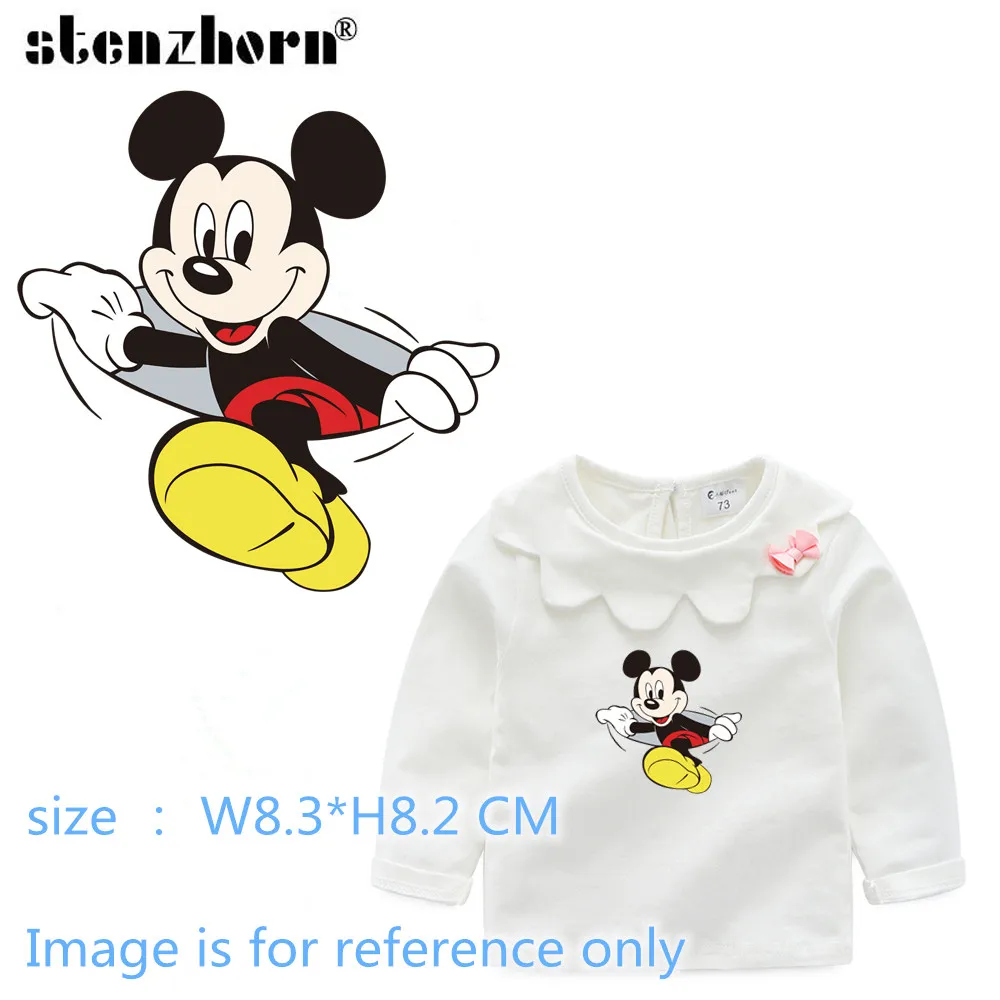 Mickey-S-08 Микки Минни мультфильм наклейки DIY теплопередачи термо клейкие Пластыри для одежды гладить на переводе для одежды - Цвет: Mickey-S-08