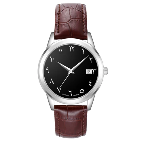silver brown Роскошные часы с арабским автоматическим механизмом механические часы с арабским номером - Цвет: silver brown