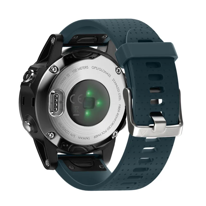 navy 20 мм силиконовые полосы для Quickfit Garmin Fenix 5S Смарт-часы Quick Release Easy Fit силиконовый сменный ремешок для часов - Цвет ремешка: navy