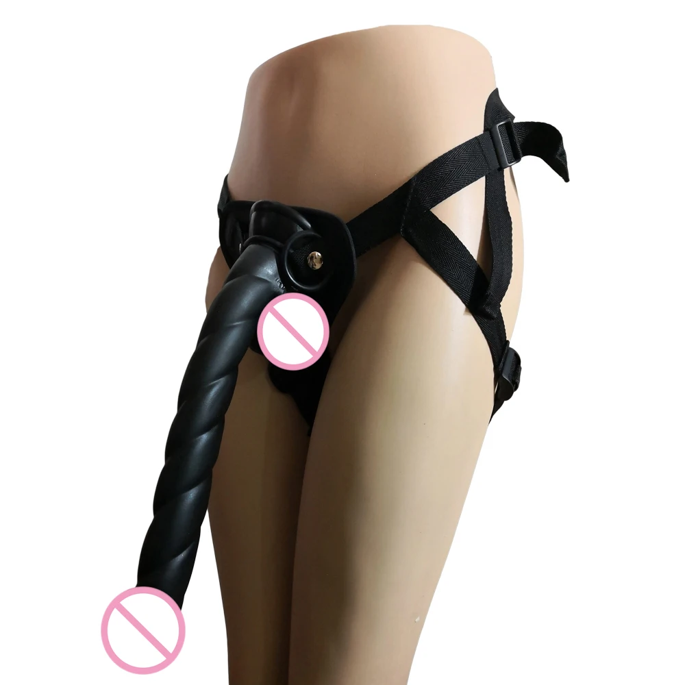 32 см страпон длинный фаллоимитатор реалистичный черный для женщин мягкий с