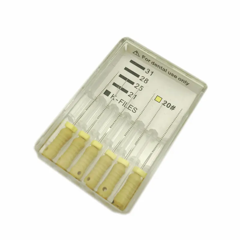 Эндодонтический корневой канал K Файлы (Ручное использование) стоматологический