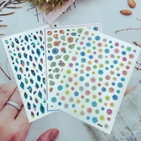 smudge flower pattern nail art sticker self adhesive transfer decal 3d slider diy tips nail art decoration manicure package