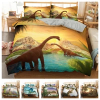 2021 new pattern 3d digital dinosaur printing duvet cover set 1 quilt cover 12 pillowcases single twin double full queen king