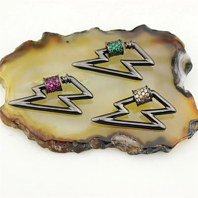 10 шт./лот подвеска с микрозакрепкой из фианита 13*32 мм новый дизайн красочная