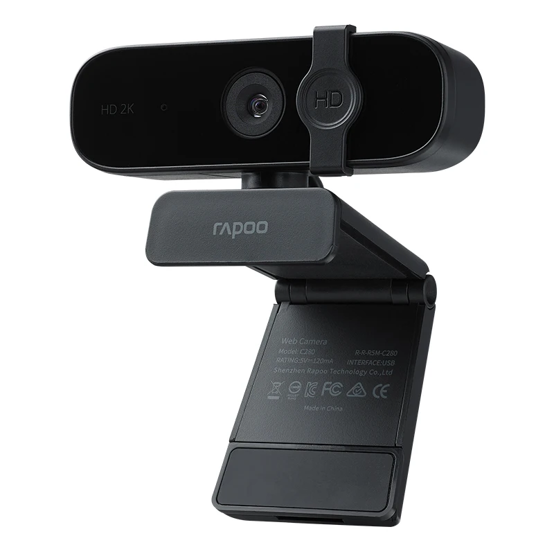 Оригинальная веб камера Rapoo C280 2K HD с USB 2 0 и микрофоном вращающиеся камеры для