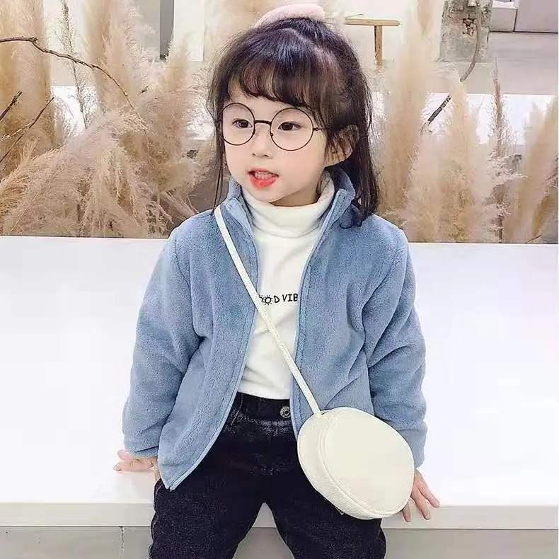 

Girls' Jackets 2020 New Boys Girls Warm Spring And Autumn Clothes Baby Plus Velvet Children's Clothes Fashion Tops Coat