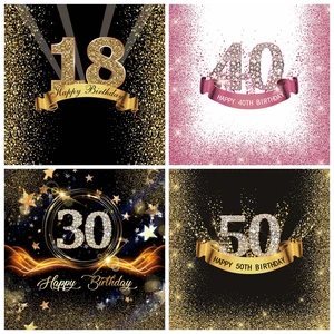 Фон для фотосъемки с золотыми точками, 18, 25, 30, 40, 50, 55, день рождения