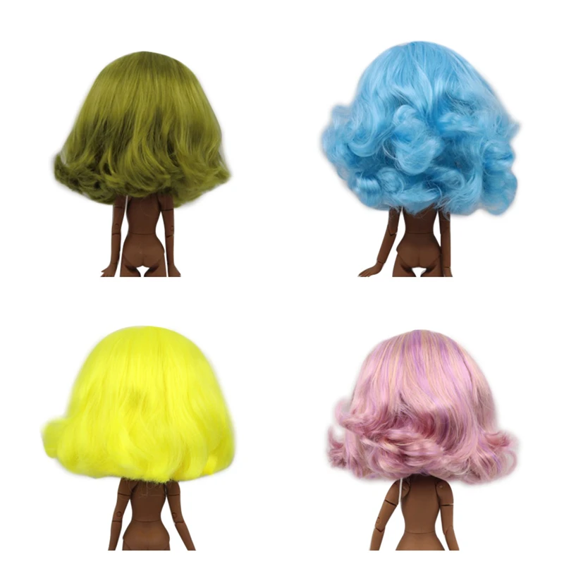 Кукла блайз icy парик только rbl со скальпом и куполом короткие волнистые волосы для