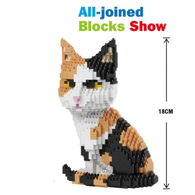 

Balody Cat Cartoon Micro Sitting Lying Shaking Walking Model Block Diamond Building Brick Toy For Kids Gift