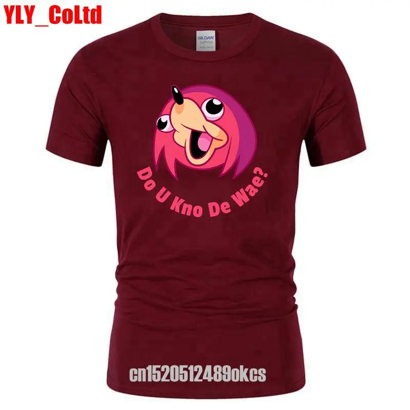U Kno De Wae? Kawaii интернет меме мужские футболки забавная Wae Мужская футболка Ugandan Knuckles