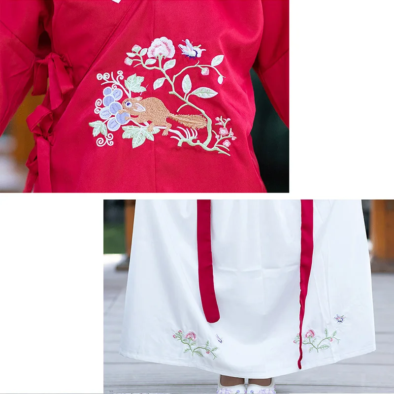 Костюм ханьфу для классических танцев с вышивкой Женский праздничный костюм