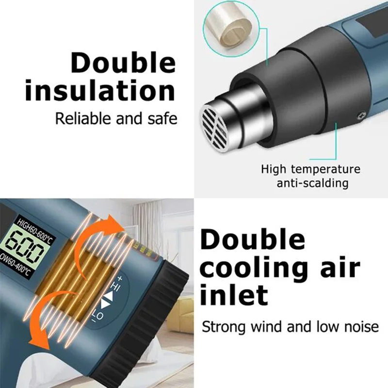 Тепловая пушка с ЖК дисплеем промышленная электрическая тепловая портативная