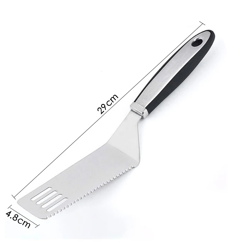 1PC Stainless Steel Serrated Cake Server Shovel Kitchen Baking Pastry Spatulas Pie Pizza | Дом и сад