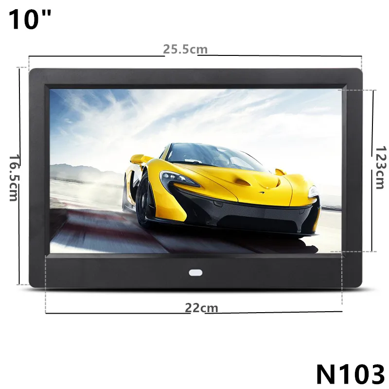 

Battery 10 inch Screen LED Backlight HD1024*600 Digital Photo Frame Electronic Album Picture Music Movie Full Function Good Gift