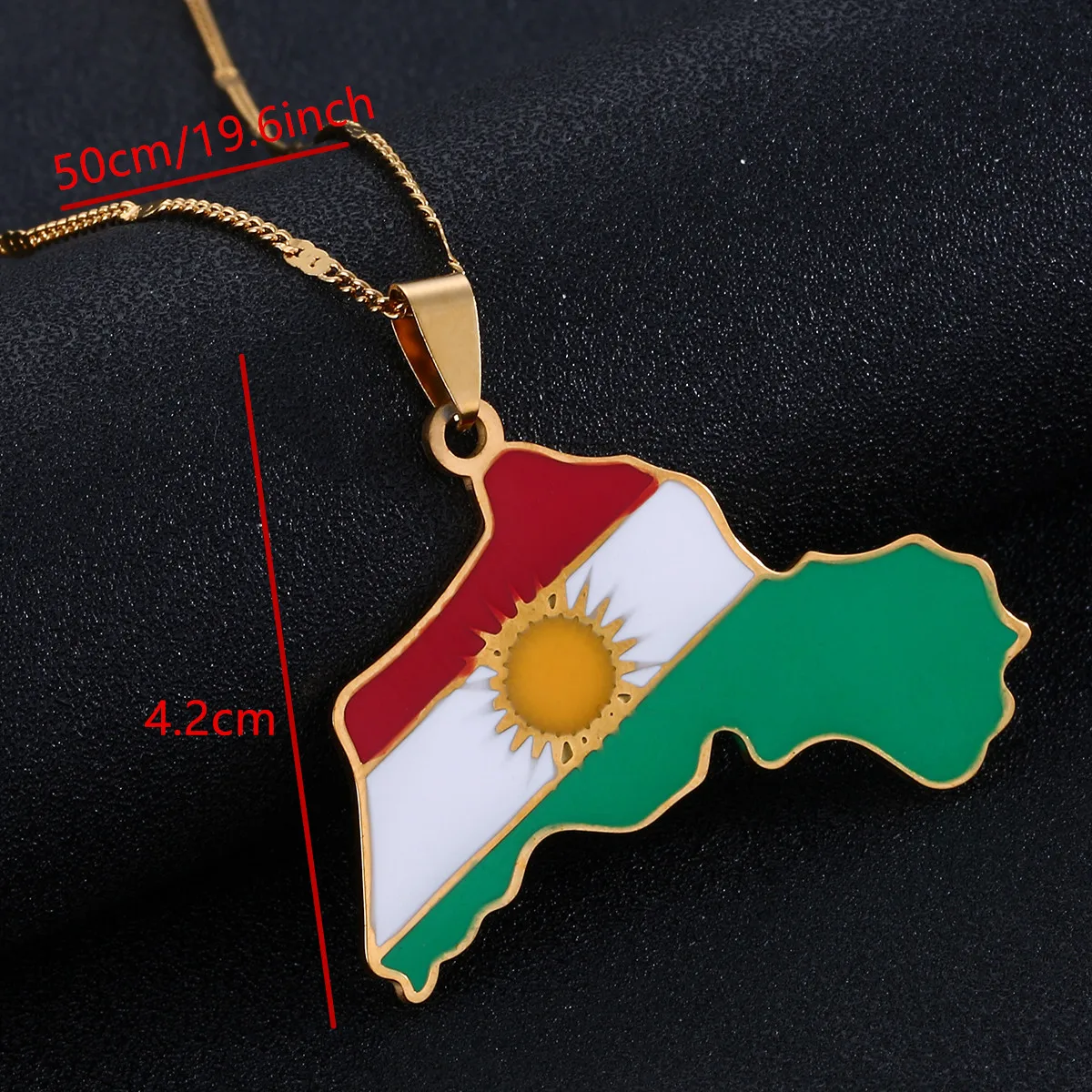 Из нержавеющей стали kurdivan Map Подвесные Ожерелья модные курдские ювелирные