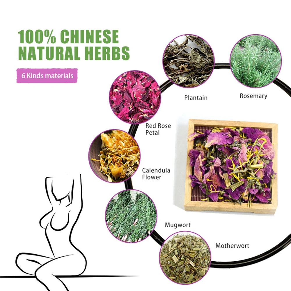 50 г/пакет натуральные Yoni паровые вагинальные органические травяные смеси для