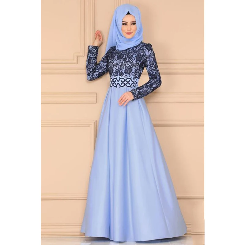 Женское кружевное платье-макси islam Abaya винтажное длинное платье-Кафтан большого