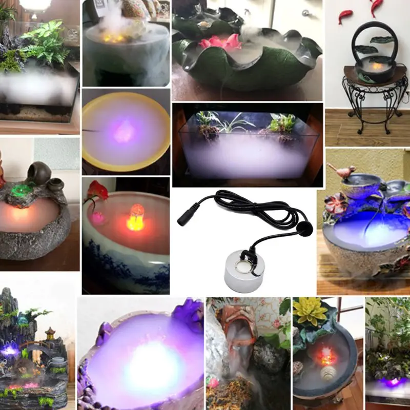 

Ultrasonic Mist Maker Fogger Water Fountain Pond Atomizer Air Humidifier NO LED with 24V Power Adapter