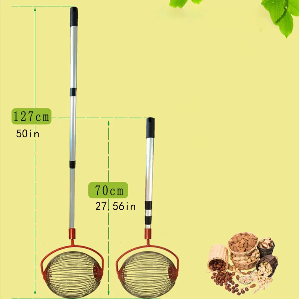 

New Walnuts Chestnuts Harvester Roller Nut Collector Retractable Aluminum Alloy Ball Garden Fruit Picker Family Orchards Tool