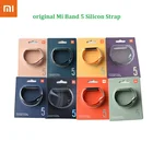 100% оригинальный силиконовый ремешок для Xiaomi Mi Band 5 Mi band5 зеленый ремешок на запястье XiaoMi Mi Band 5 Сменные силиконовые ремешки
