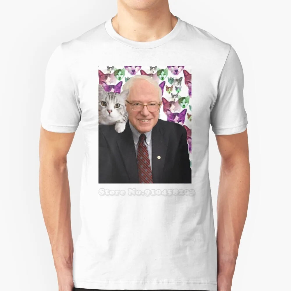 Тонкая футболка с коротким рукавом и принтом Берни Сандера в стиле Харадзюку