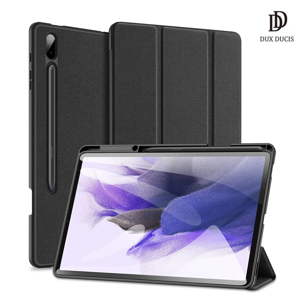 

Tablet case for Samsung Galaxy Tab S7 FE Case Smart Sleep Wake DUX DUCIS DOMO Trifold Protective Case with Pencil Holder
