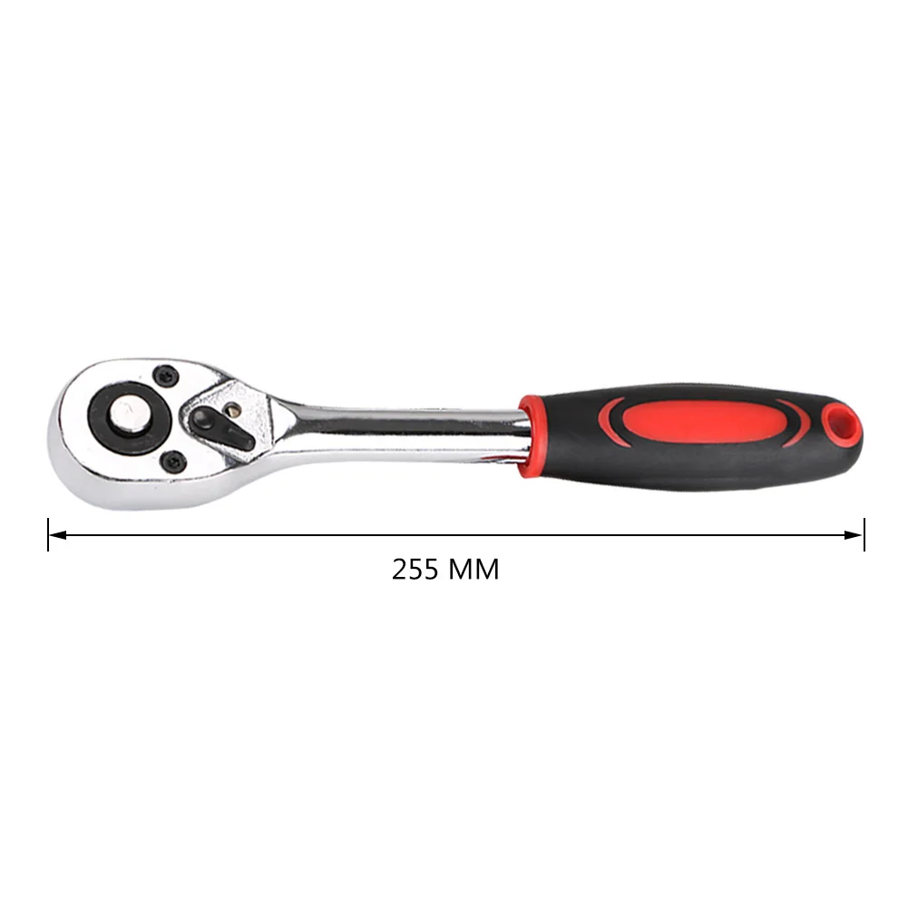 1-2inch--255mm 1/" 3/8" 1/" дюймовый Трещоточный ключ 24 зубца Телескопический Трещоточный ключ для ключей пластина для инструмента трещотка ручка гаечный ключ - Цвет: 1-2inch--255mm