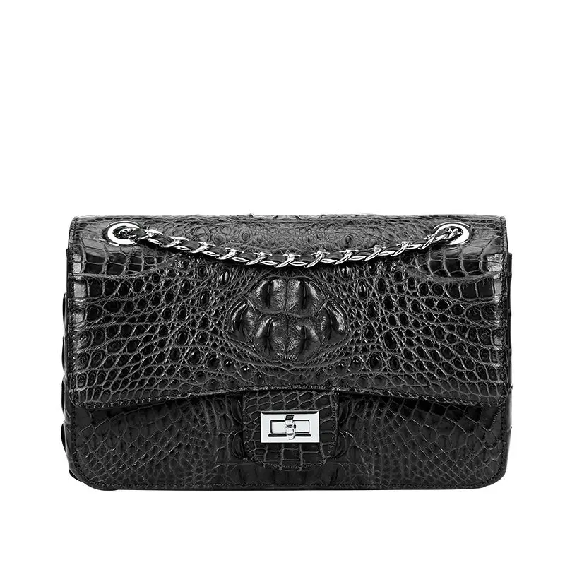 

New Real Crocodile Leather Chain Messenger High-end Luxury Handbags For Women Crossbody Ladies Hand Bags Designer Free Shipping