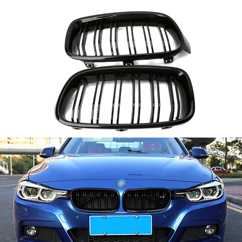 

Глянцевая черная передняя решетка радиатора для BMW 3-й серии F30 F31 F35 2012-2016, 1 пара