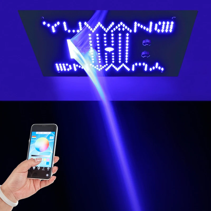 20 дюймов светодиодный распылитель насадка для душа водопад s 304 SUS ванная комната