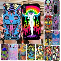 Colourful Psychedelic Trippy Art Phone Case For Redmi note 8Pro Redmi note 6pro 5plus note pro funda Cover