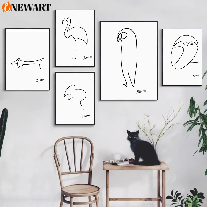 Минимализм настенные художественные абстрактные картины на холсте линия