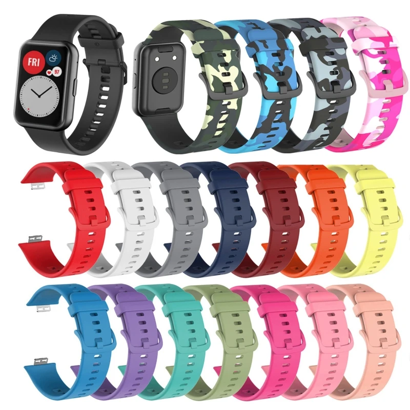 

Silicone Strap for -Huawei Watch Fit Smart Watches Soft Sport Waterproof Wrist Band Watchband Bracelet Accessories