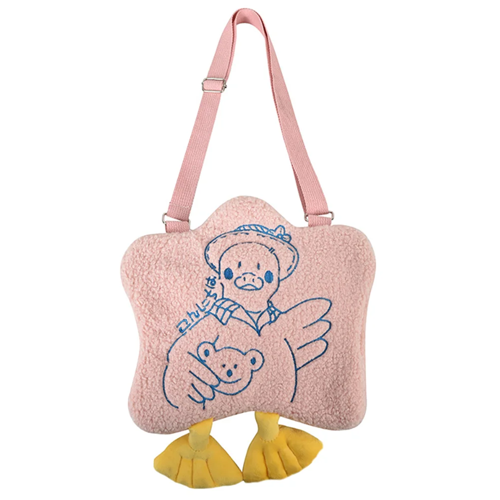 

1 шт. креативная плюшевая сумка через плечо с изображением утки, прекрасная сумка через плечо для девушек и женщин