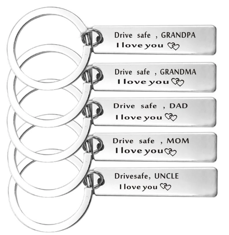 Брелок для ключей "Безопасной дороги" Я тебя люблю, Папа, Мама, Подарок Дедушке, Бабушке, Дяде, Тёте, Украшение для новогодней носочки.