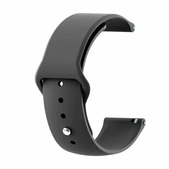 black 22/20 мм силиконовый ремешок для наручных часов для samsung Шестерни спортивные S2 S3 Galaxy часы активное 42/46 мм, ремешок для Huami Amazfit Pebble Time huawei - Цвет ремешка: black