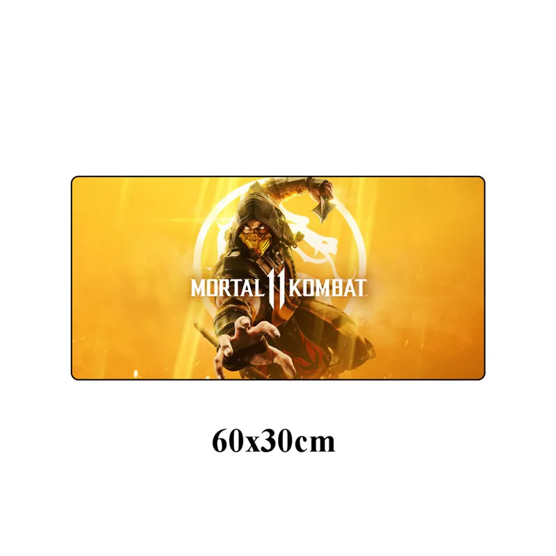 Синий Большой игровой коврик для мыши mutal Kombat 60x30 см, запирающийся край, нескользящий компьютер, геймер, клавиатура для ноутбука, аксессуары для ноутбуков - Цвет: Синий