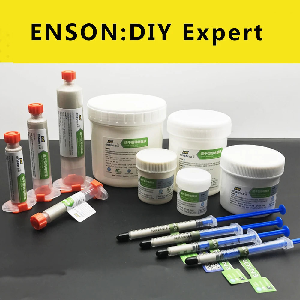 Проводящая Серебристая паста для краски электропроводящая клеевая ремонта