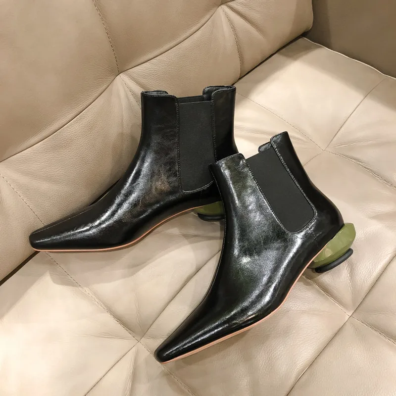 Женские ботильоны без шнуровки размера плюс 33 42 из натуральной кожи удобные