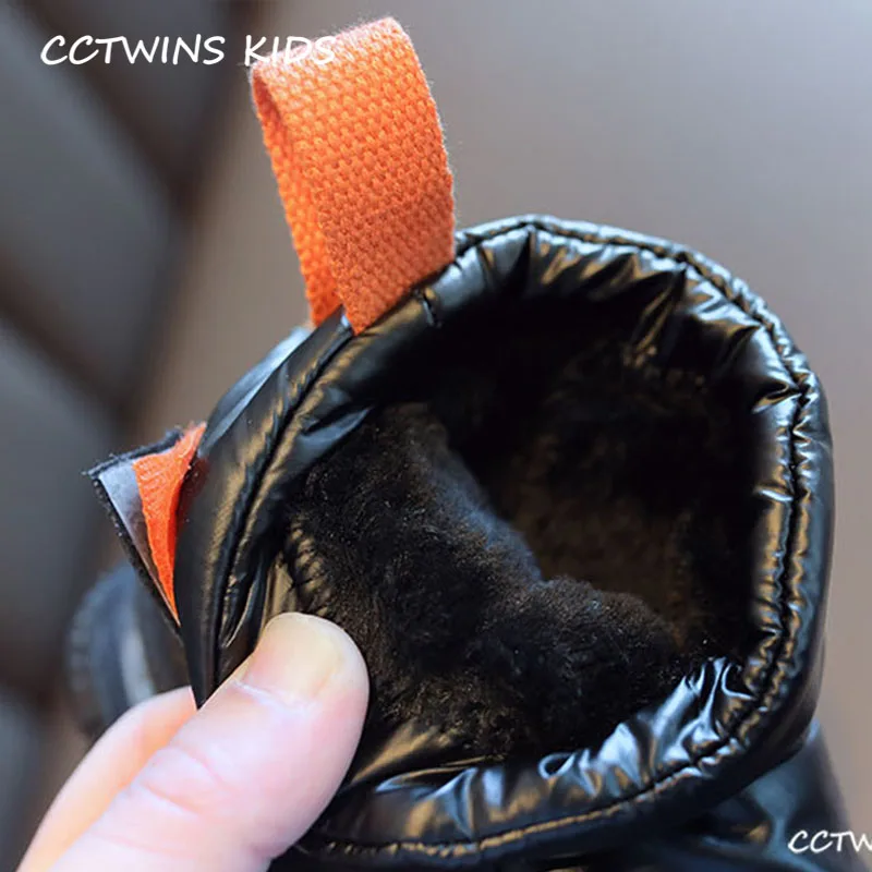 CCTWINS/детская обувь; коллекция года; зимние детские черные ботинки; брендовая теплая обувь для маленьких девочек; модные короткие ботинки для мальчиков; SNB101