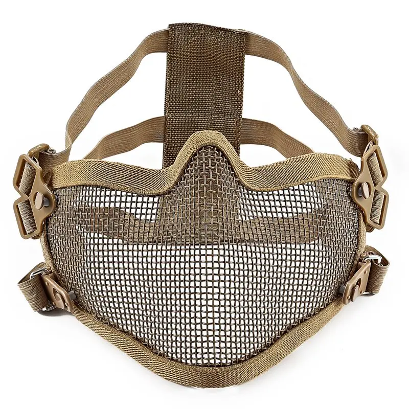 Tactical Half Face Mask Breathable Soft Folding Mesh Mouth Protector Paintball Helmet Field Protection Facial |