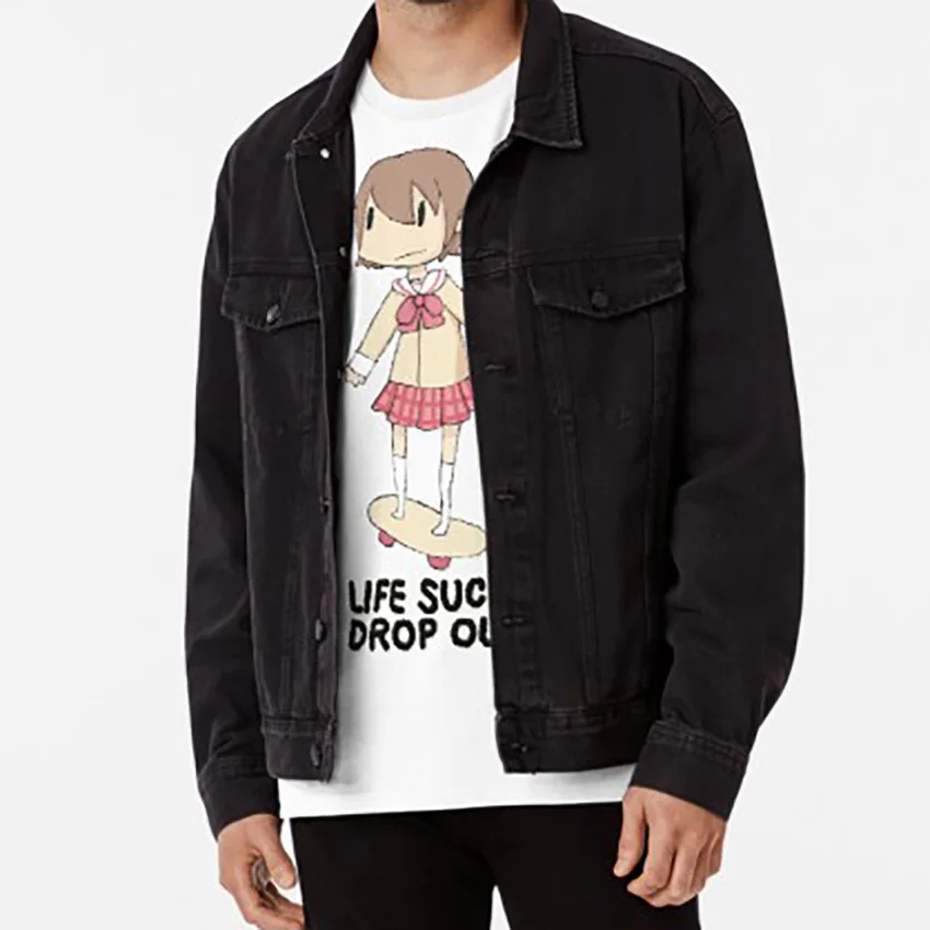 Футболка nichijou life sups drop out skate skateboarding хипстер пиксель | Мужская одежда