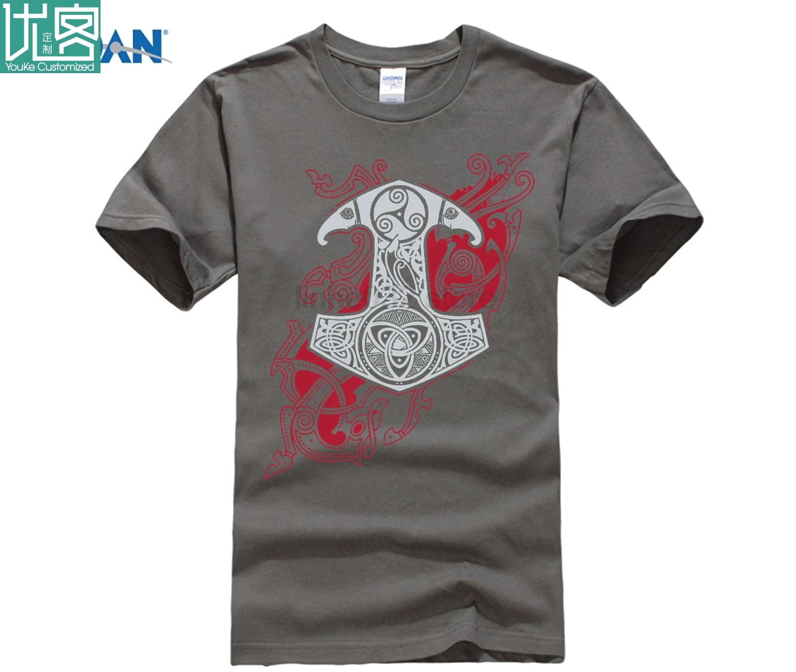 Футболка RAVEN'S MJOLNIR Vikings Berserk футболки Valhalla с круглым вырезом мужские эластичные