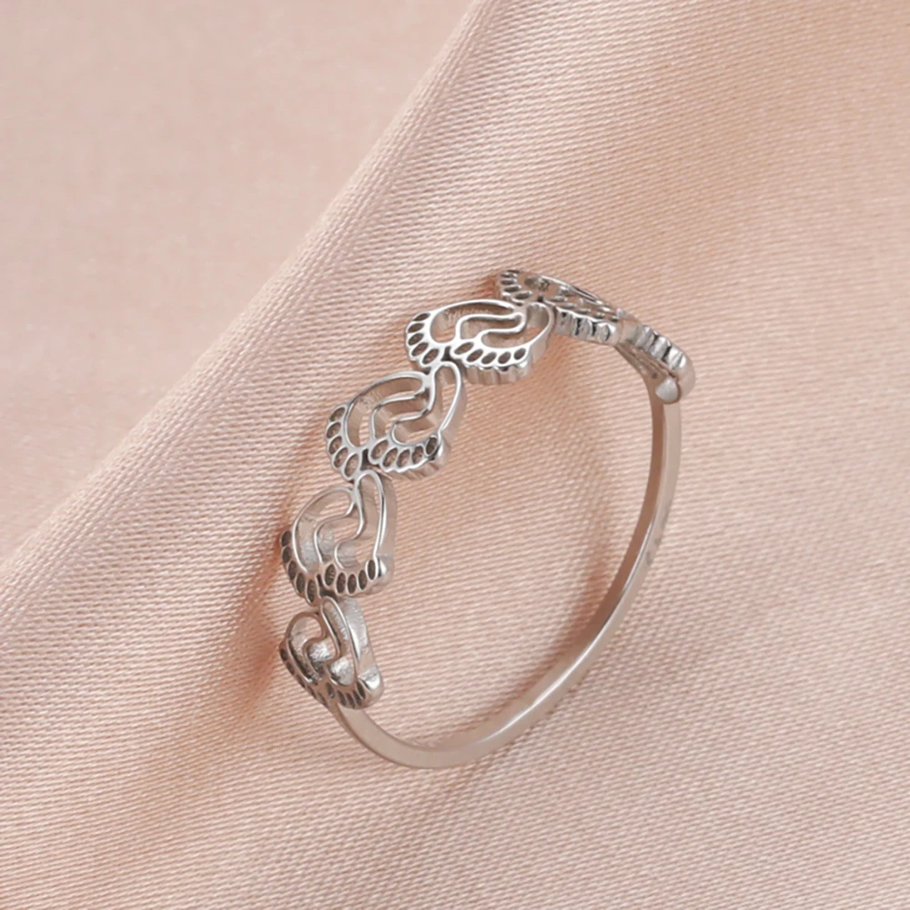 Skyrim корейский стиль милые женские кольца пара из нержавеющей стали повседневные