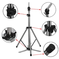 wig tripod stand stainless steel adjustable wig mannequin head holder salon hairdressing training head tripod stand