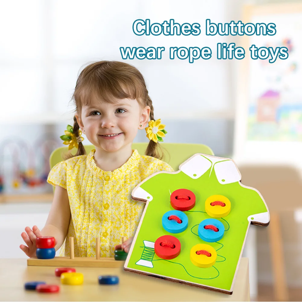 

Пуговицы для шитья одежды «сделай сам», доска для шитья, креативные учебные пособия Монтессори для раннего обучения, игрушки, товары для обу...