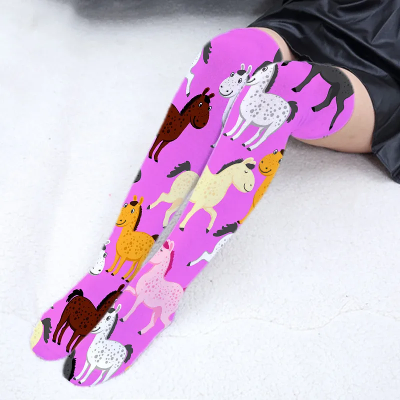 Модные чулки нейлоновые Повседневные высокие до бедра Гольфы выше колена